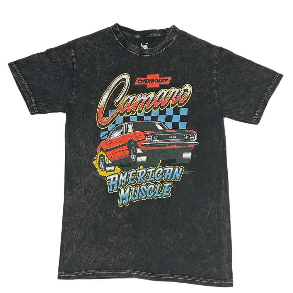 GM Chevrolet Camaro American Muscle Vintage Graphic Tee with Fade: Size Small